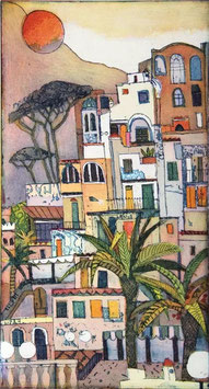 Jutta Votteler "Italienisches Tagebuchblatt", 14 x 25 cm