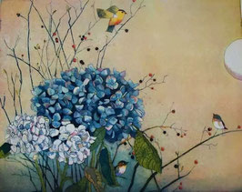 Jutta Votteler "Im Hortensiengarten", 60 x 48 cm