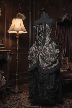 Korsettkleid - Schwarz Spitze