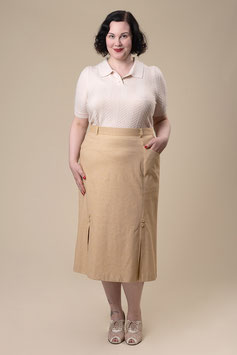 The Flirty 30’s Skirt, Sporty Art Deco weave. Yellow (30er Jahre Stil)