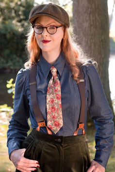 The Spectacular Spearpoint Shirt - Dark Denim (1930er Jahre Stil)