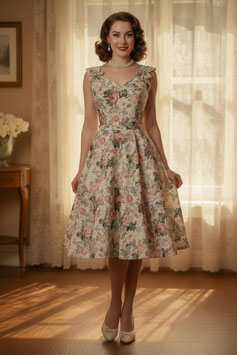PR Creations 50er Jahre Stil "Jardin Des Roses" Kleid