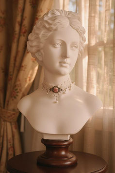 Halsschmuck Edwardian - Joker Spitze Weiss (1910er Stil)