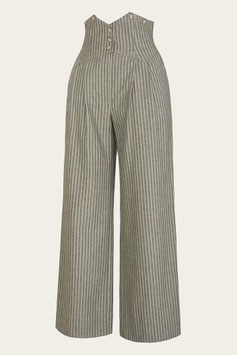 Emmy Design - "The Miss Fancy Pants" Hose - Grüner Fischgrätenstreifen (1930er Jahre)