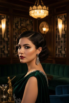 Art Deco Stil Ohrringe - Silber (1920er/1930er Jahre Stil)