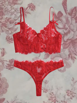Lingerie Set - Rot Spitze