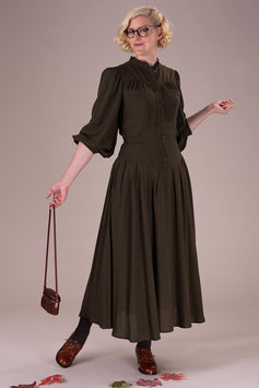 "The Green Gables dress". Forest green