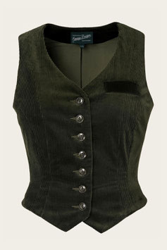 The Suit Up Waistcoat - Waldgrüner Cord