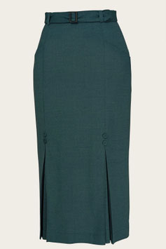 The Triple Step Skirt - Petrol (1930er Jahre Stil)