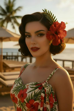Haarblume Aloha - Rot