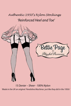 Bettie Page by Playful Promises Seamed Stockings Strümpfe - Schwarz