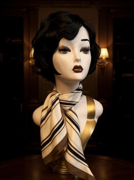 Foulard Satin - Gestreift