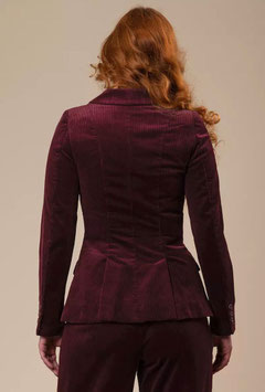 Emmy Design - "The Ziggy 70's Style Hepburn" Blazer - Plum Cord (70er Jahre Stil)