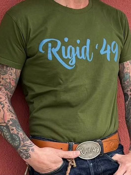 Rigid '49 Herren T-Shirt Schriftzug Grün/Blau