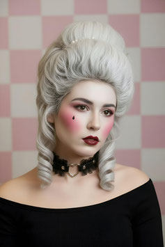 Halsband Rüschen Herz - Schwarz