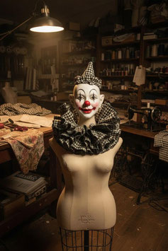 Harlekin Kragen - Schwarz/Weiss