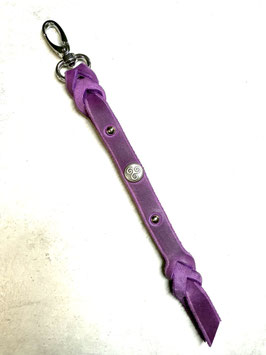Leadrope Hanger Purple - Triskele, Silber Dots