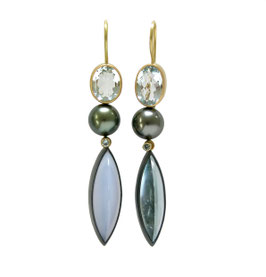 Aquamarine,Topas and Pearl