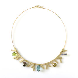 Tube Necklace with Topaz