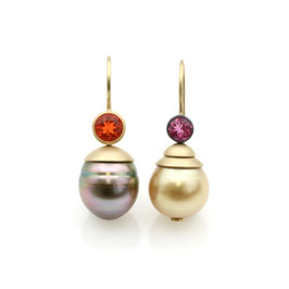 Pearls, Fire Opal & Tourmaline