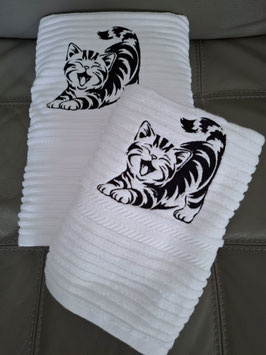 Ensemble linge de toilette chat