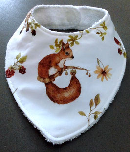 Bavoir bandana bébé animaux de la forêt T2