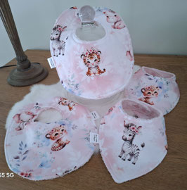 bavoir savane bébé fille