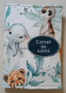 Housse carnet de santé animaux de la foret