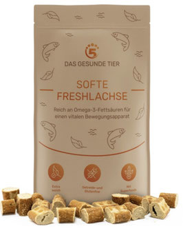 SOFTE FRESHLACHSE – Hundeleckerlis mit Lachs, Colostrum und Algen – 200 g