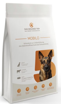 MOBILO glutenfreies Spezialtrockenfutter für Hunde zur Unterstützung des Gelenkstoffwechsels bei Osteoarthritis mit Rind, Forelle & Hirse