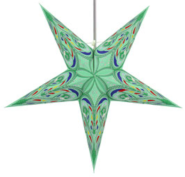 Faltbarer Advents Leucht Papierstern, Weihnachtsstern 60 cm - Alaskana grün