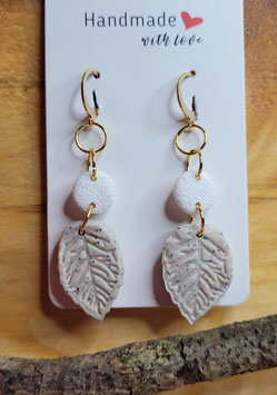 Blatt creme-weiss -gold