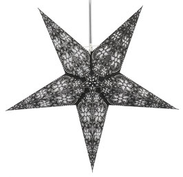 Faltbarer Advents Leucht Papierstern, Weihnachtsstern 60 cm - Anubis schwarz
