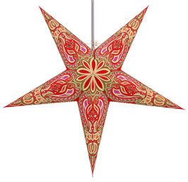 Faltbarer Advents Leucht Papierstern, Weihnachtsstern 60 cm - Alaska rot