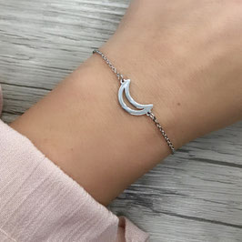 Feines Gliederarmband "Halbmond"