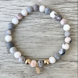 Armband, rosa Zebra-Jaspis, Fatimahand