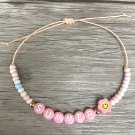 elastische Fußkette, "Summer, Blümchen"