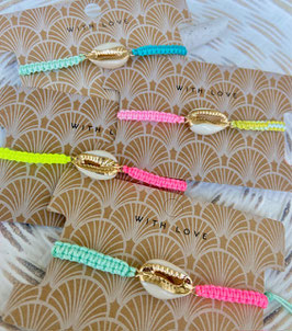 Makramee-Armband, Kauri, Neon-Gold