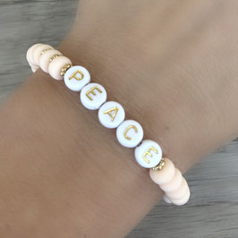Katsuki Armband "Peace, hellapricot, gold"