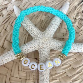 Katsuki Armband "Ocean, türkis, gold"