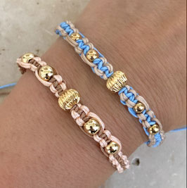 Makramee-Armband, Oktoberfest, zweifarbig, gold
