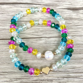 Armband Rainbow-Facettperlen