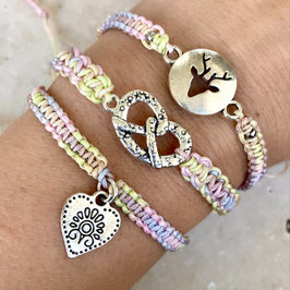 Makramee-Armband, Oktoberfest, soft autumn