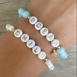 Armband-Set Muschelperlen, Jade "Ocean Child"