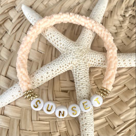Katsuki Armband "Sunset, hellapricot, gold"