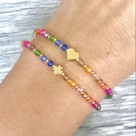 Armband Regenbogen, Klee oder Herz