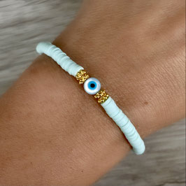 Katsuki Armband "Evil Eye, Aqua"