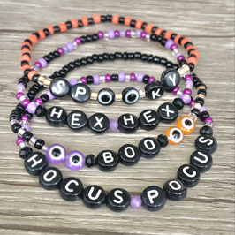 Perlen-Armband, "Halloween", Glow