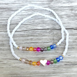 Armband Regenbogen, mit oder ohne Herz