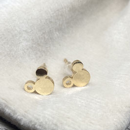 Ohrstecker Edelstahl"Maus mit Ohrloch"